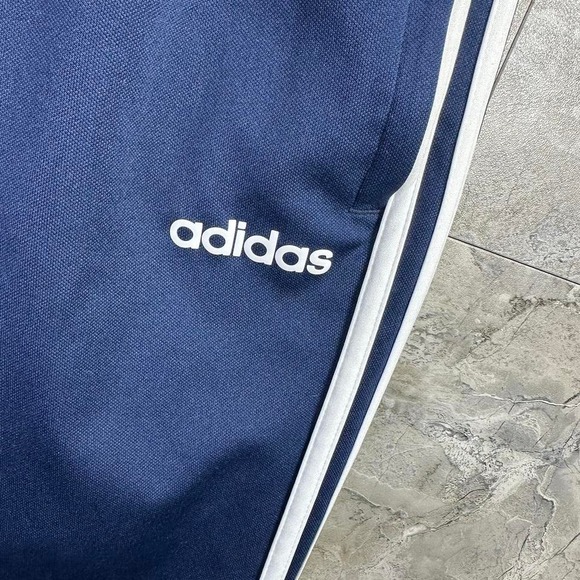 Navy blue Adidas tracksuit bottoms with white stripes Woman's Small - Picture 3 of 7